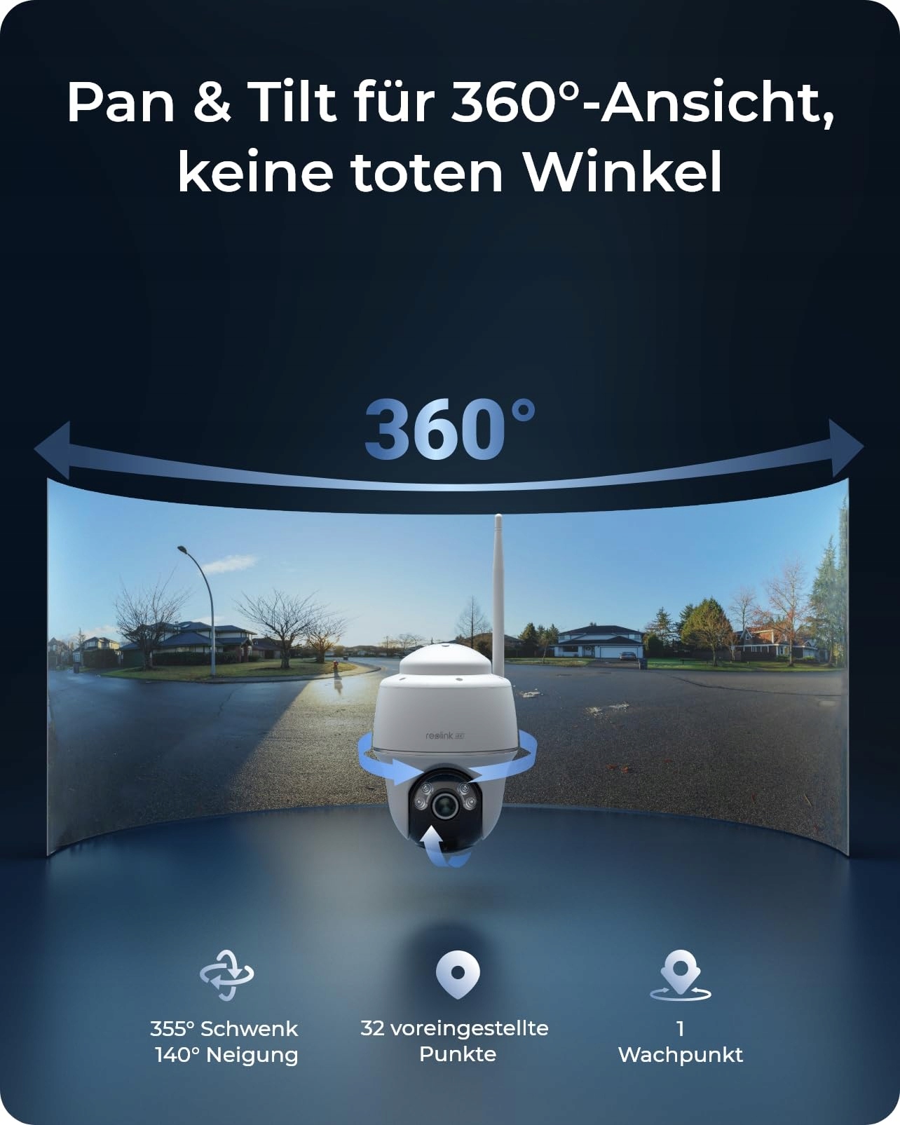 REOLINK 4K Kamera Zewnętrzna Solar PT 360° Nocna Wizja Bez Abonamentu — miniatura 3