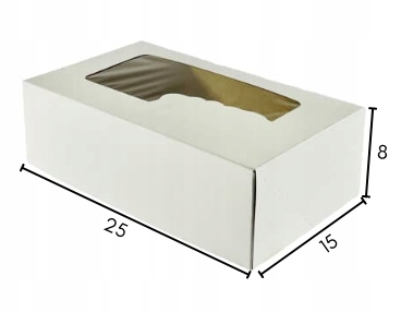 

Karton Pudełko Na Ciasto zamykane 25x15x8 10sztuk