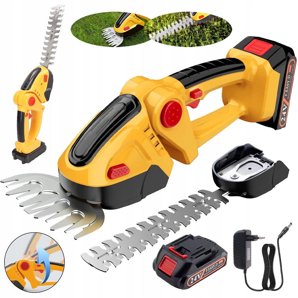 2V1 Bezdrátová Akumulátorová Vyžínačka Zahradní Křovinořez Žlutá