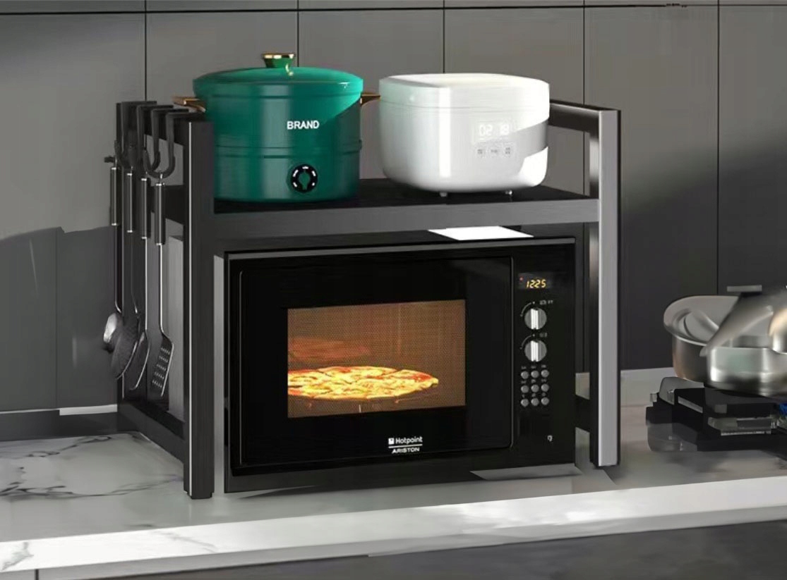 PÓŁKA REGULOWANA STOJAK DO KUCHNI NA MIKROFALÓWKĘ + 6 HACZYKÓW EAN (GTIN) 5904119635991