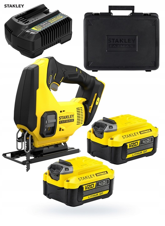 Wyrzynarka Stanley SFMCS600M2K-QW aku 2x4Ah, ładowarka, kufer