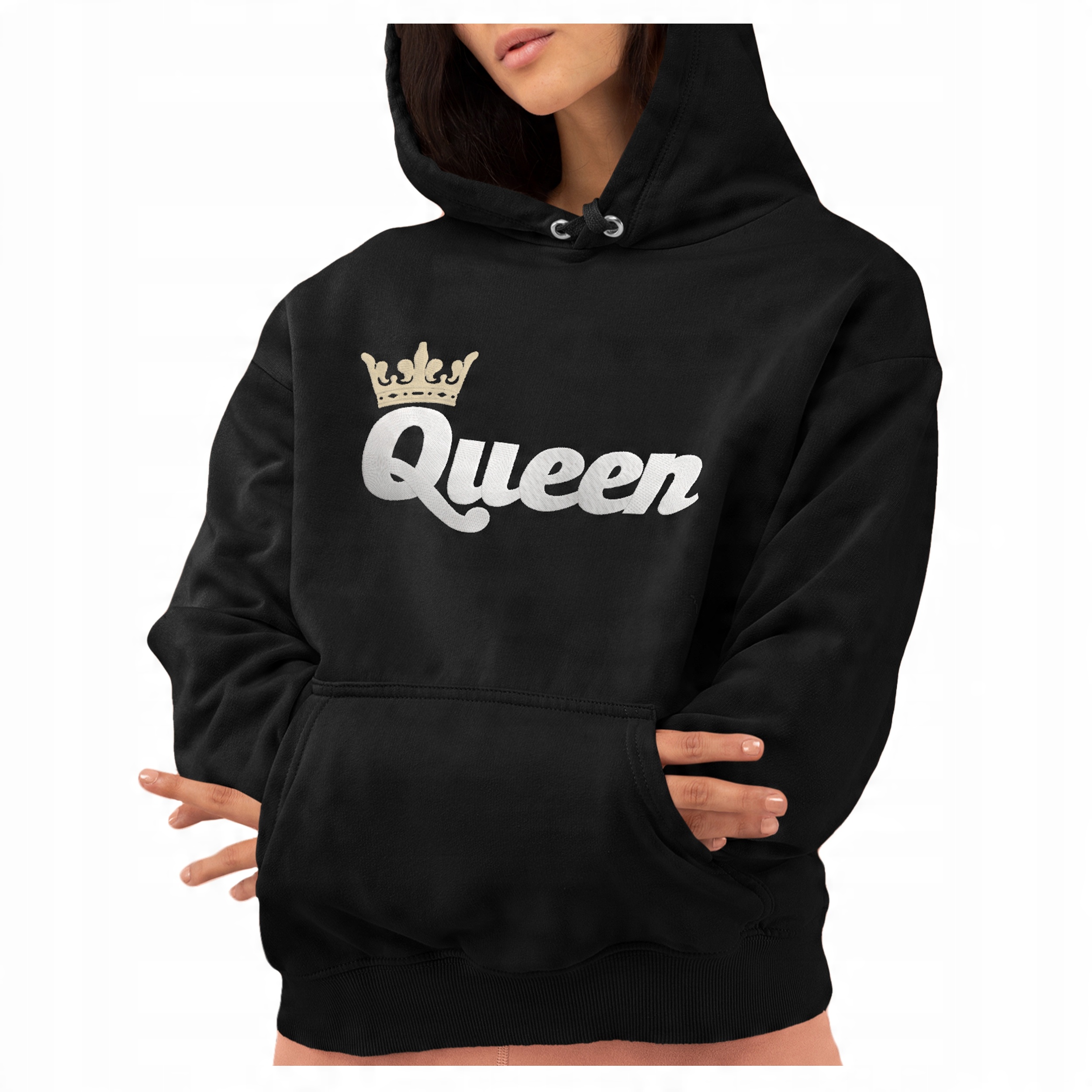 

Bluza damska Queen Haft z kapturem dla par L