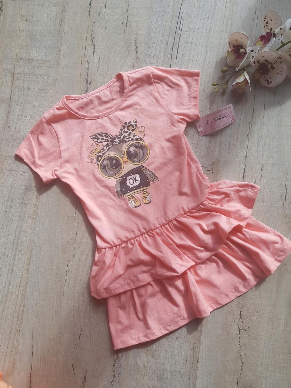 Sukienka wiosna lato sówka bawełna r 110 Rodzaj bez kaptura