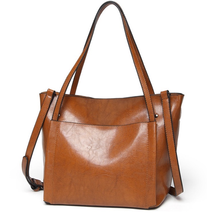 

Torebka Kuferek Shopper Bag + saszetka brązowa