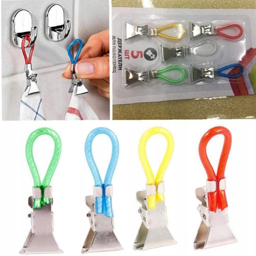 WIESZACZKI DO RĘCZNIKÓW ŚCIERECZEK Z KLIPSEM 5szt Marka Tadar