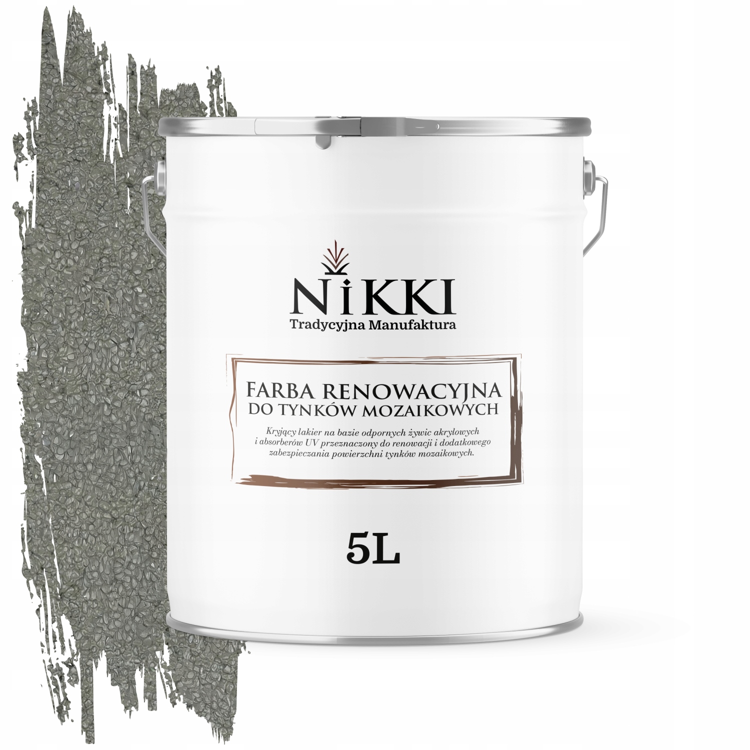 Renovačná farba na mozaikovú omietku 5L Obnova Cementová Šedá RAL7033