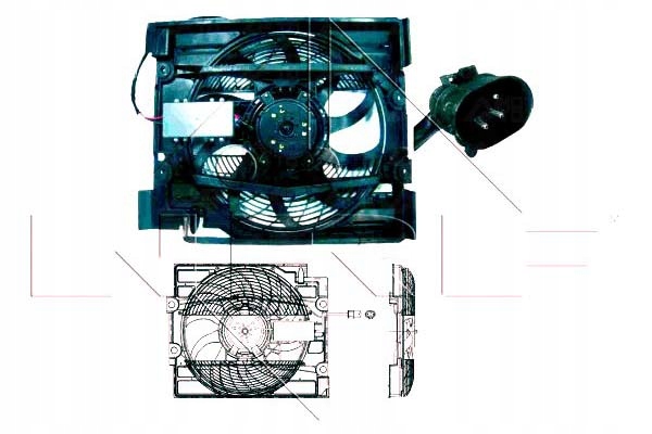 Nrf Ventilátor Chladiče Bmw E39 520-540 96-03 Nrf