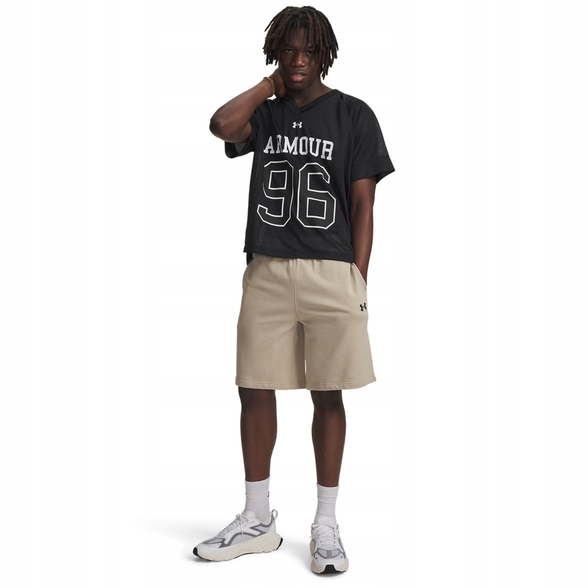 Męskie spodenki dresowe sportowe Under Armour Rival Lw Shorts Beżowy XXL