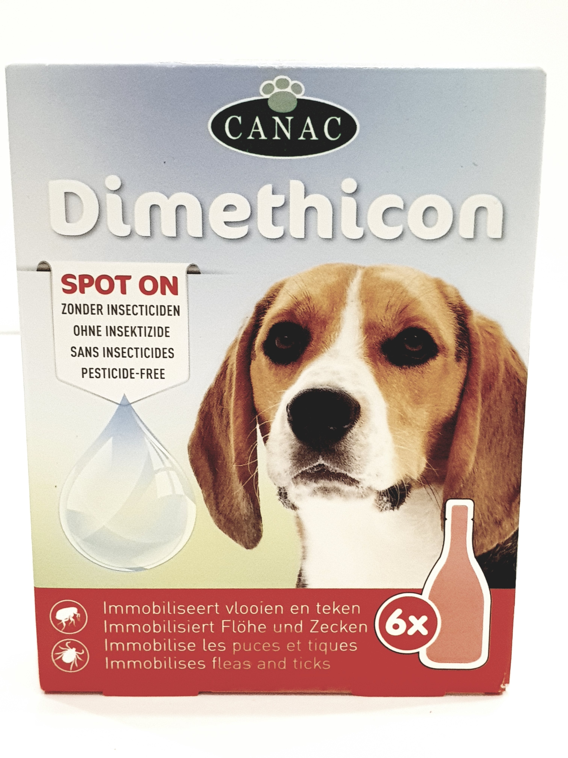 

Krople dla psa na pchły i kleszcze 6 dawek Canac