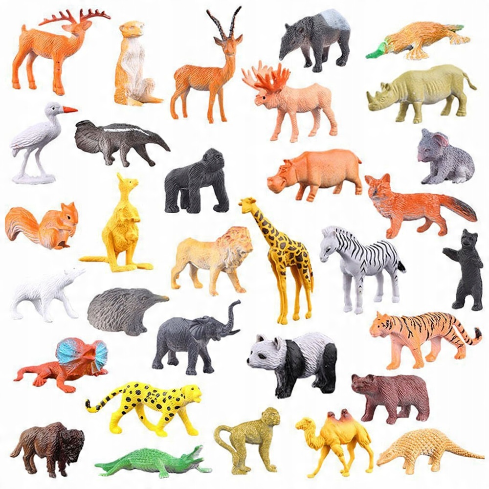 

Figurki Zwierzęta zwierzątka Mini Farma Zoo 32 szt
