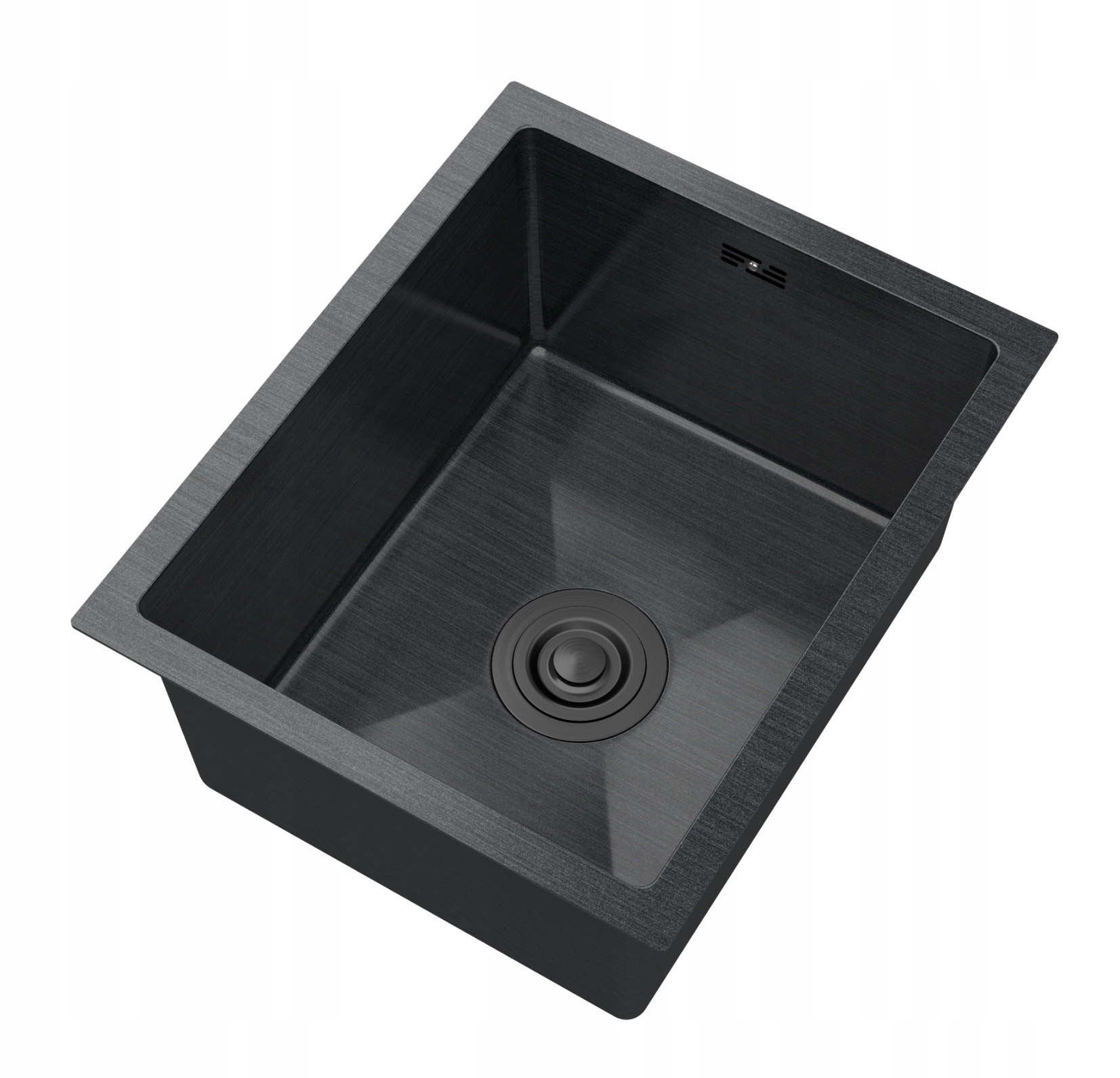 Podstolový Oceľový Drez 1 Komora, Čierny BARI37