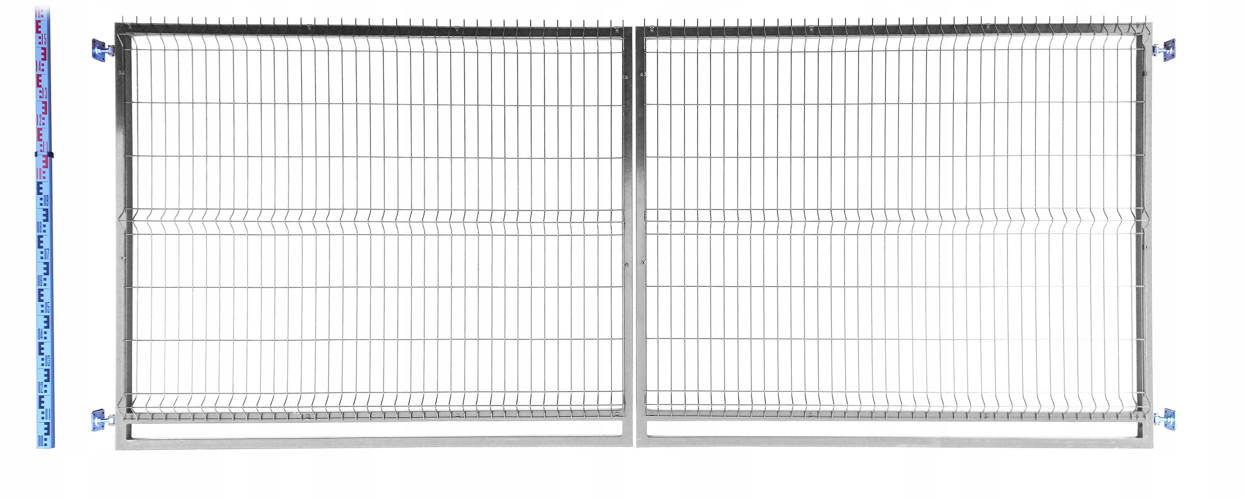 Brána Pletivové 160cm pozinkovaná Panelová pozinkovaná dvoukřídlá 163cm