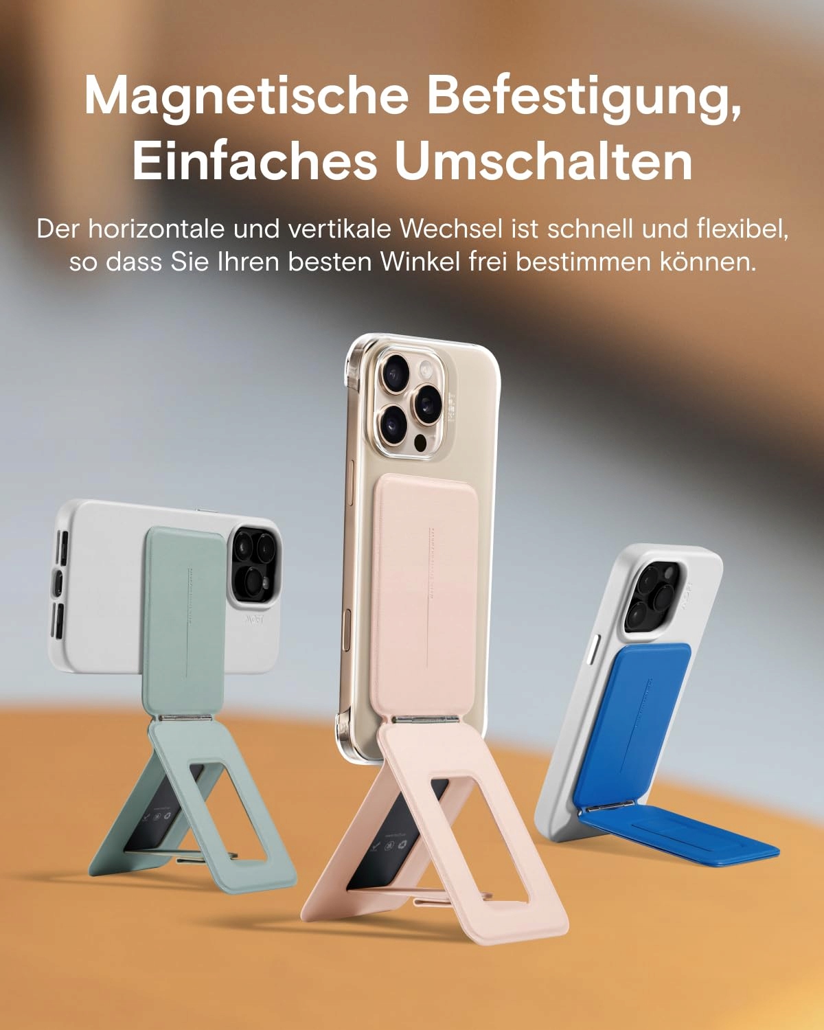 MOFT Magnetyczny Stojak Na Telefon Z Regulacją Kąta iPhone 16-12 Różowy — miniatura 5