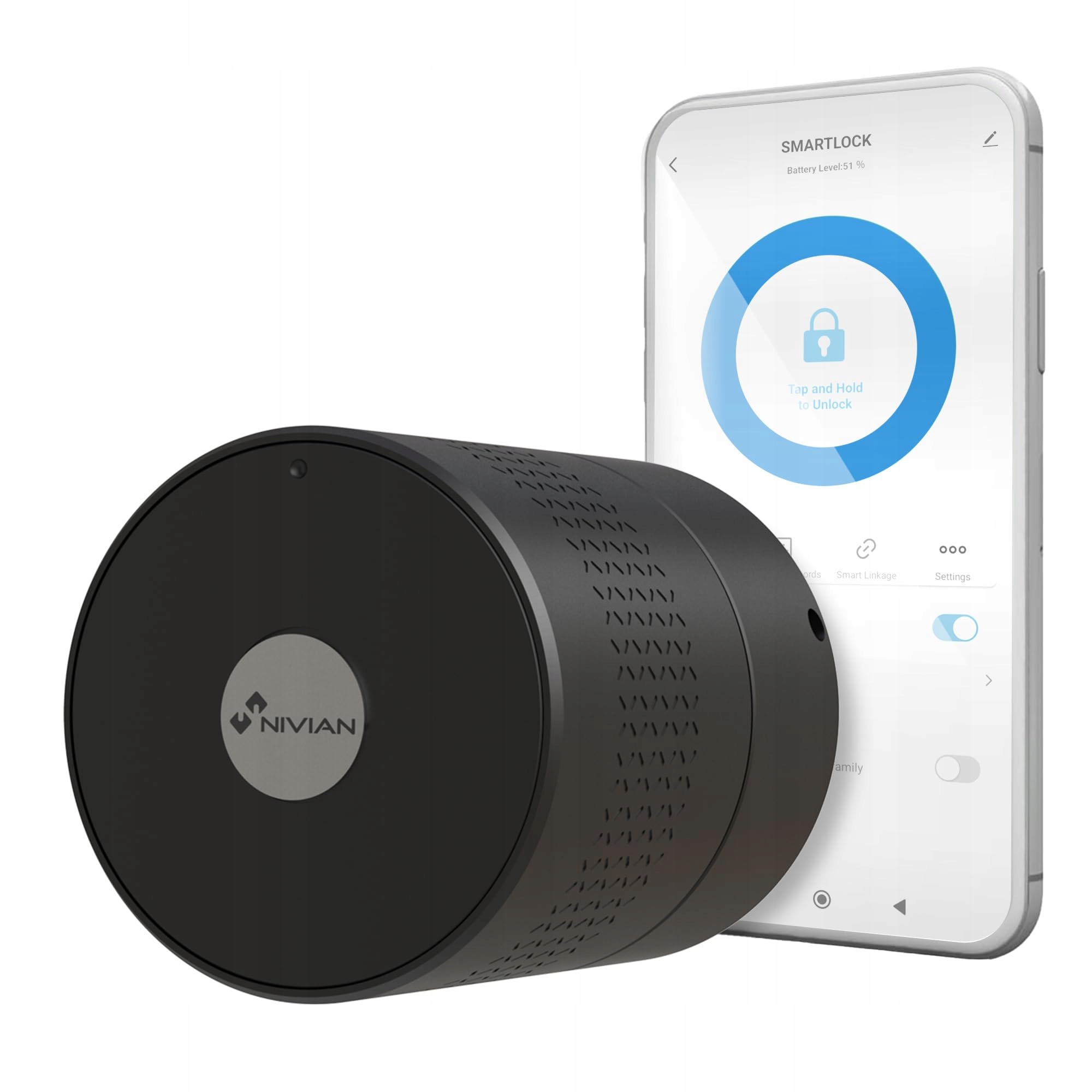 Nivian Smart Bluetooth zámok s diaľkovým prístupom a automatickým zatváraním