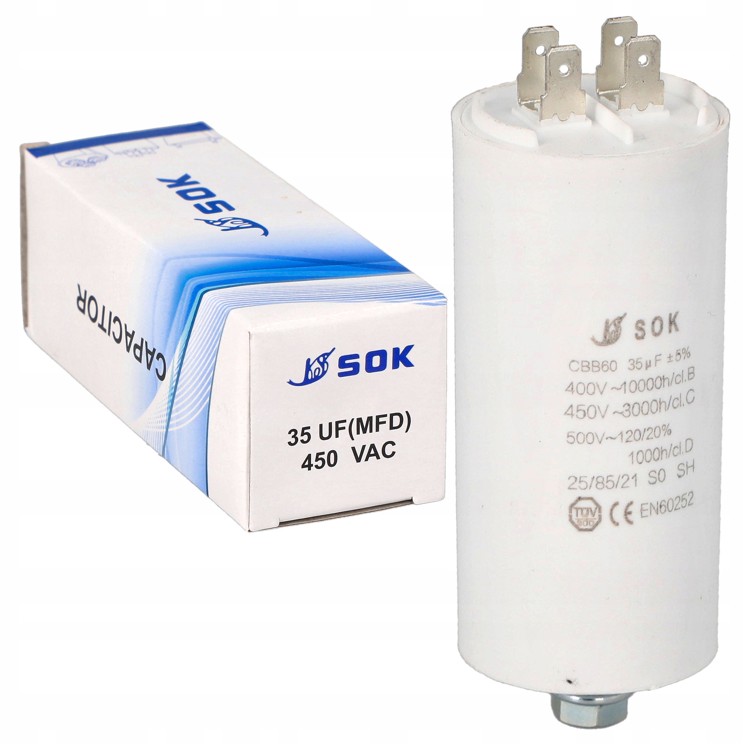 KONDENSATOR ROZRUCHOWY DO SILNIKA 35uF 450V