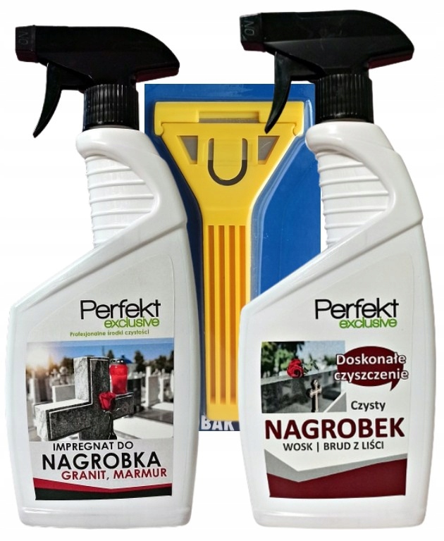 Płyn impregnat do nagrobka granit skrobak do wosku