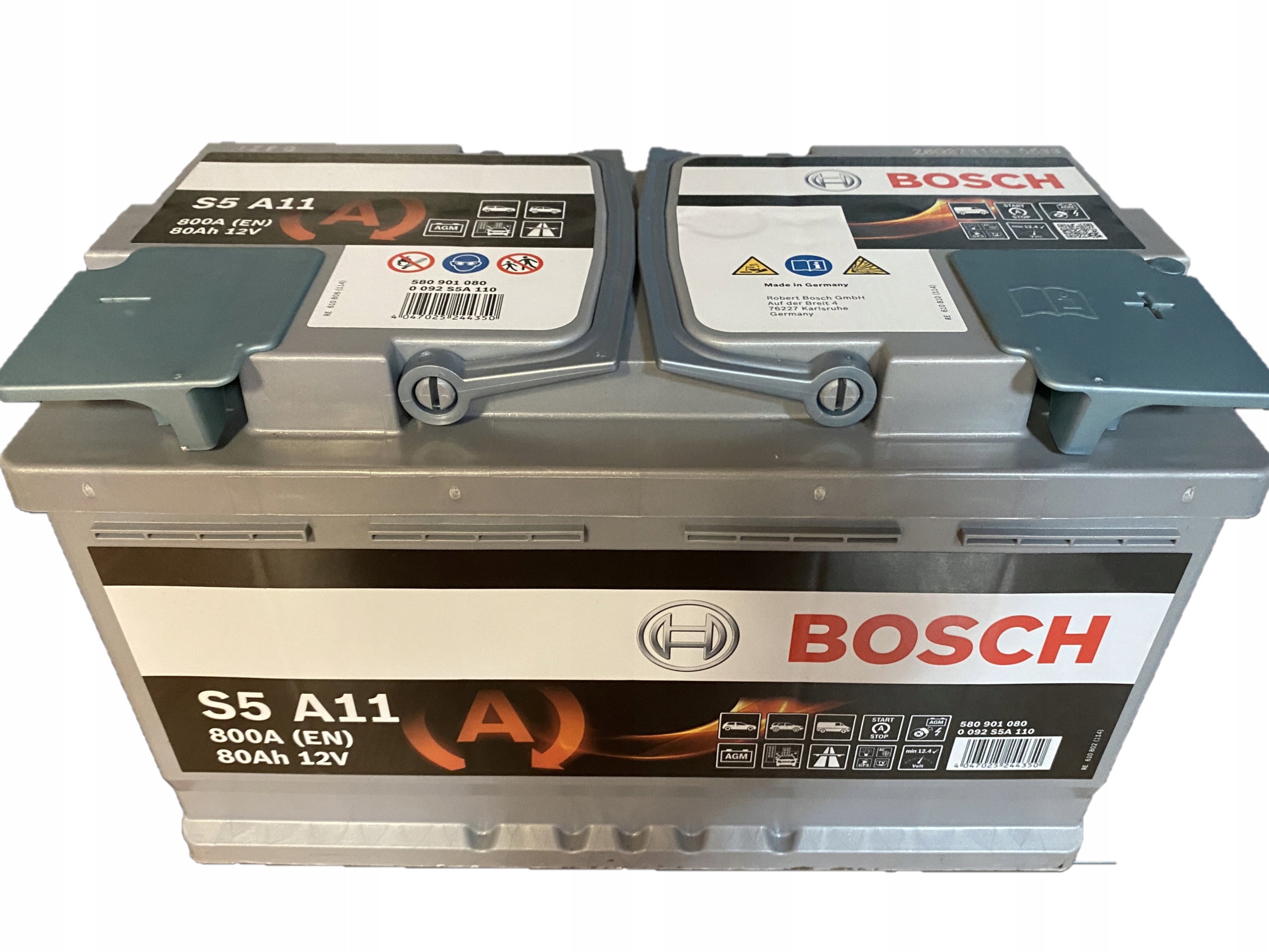 0092s5a110 - АКУМУЛЯТОР 80AH / 800A AGM BOSCH START-STOP GLIWICE