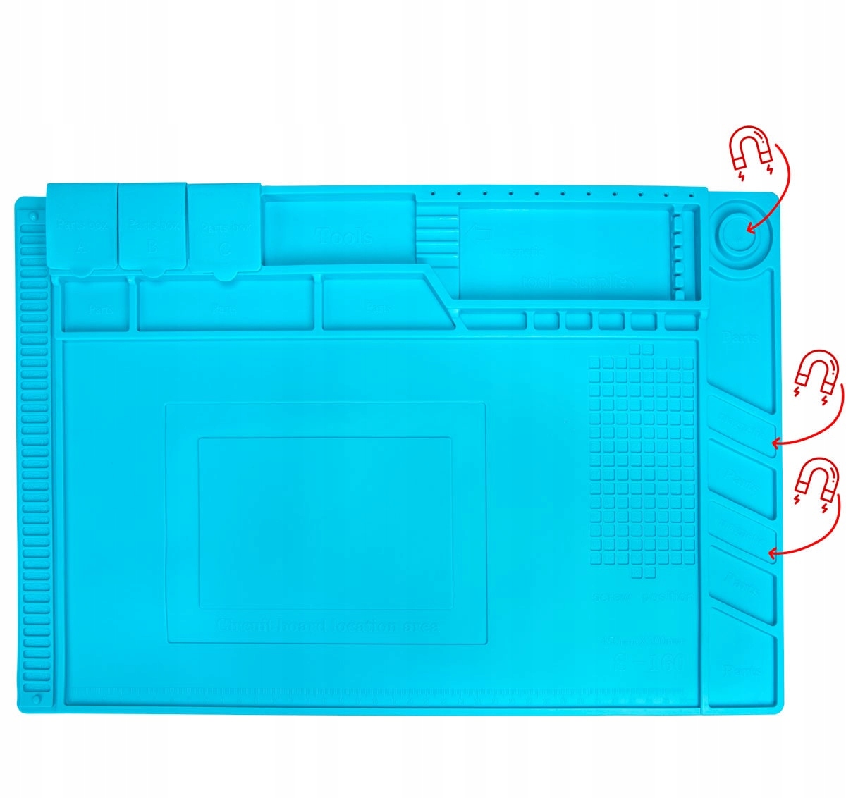 Mata serwisowa ESD silikonowa magnetyczna 45x30cm EAN (GTIN) 9071307448292
