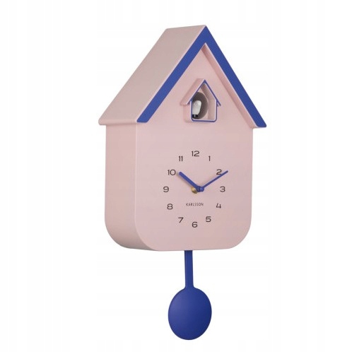 Zeagr nástěnný s kukačkou růžový nástěnný hodinový stroj s kyvadlem Dupla Cuckoo