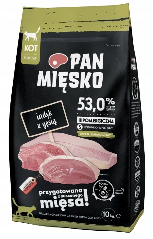 Pan Mięsko Indyk z gęsią dla kota S 10kg