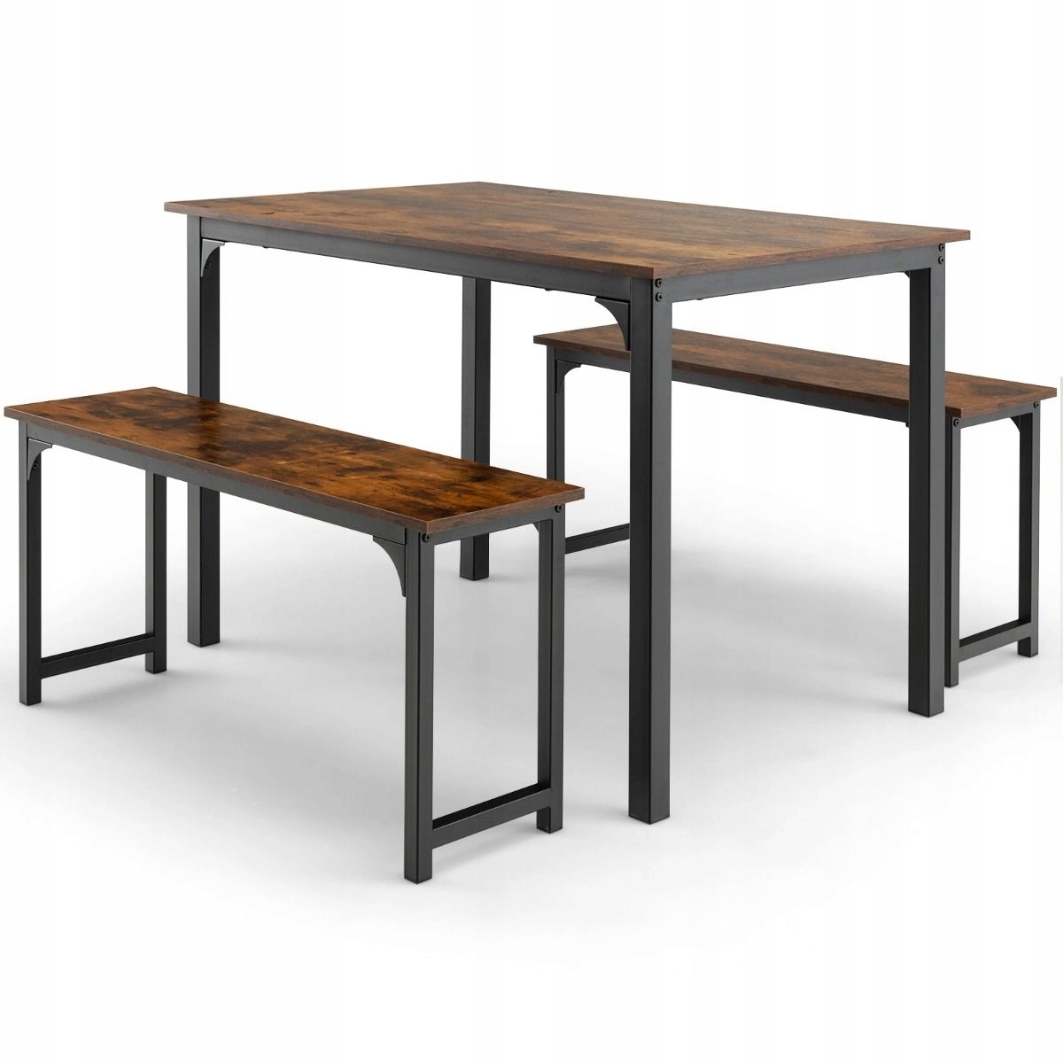 Komplet stół prostokątny 110 x 70 cm krzesła 2 sztuk Costway