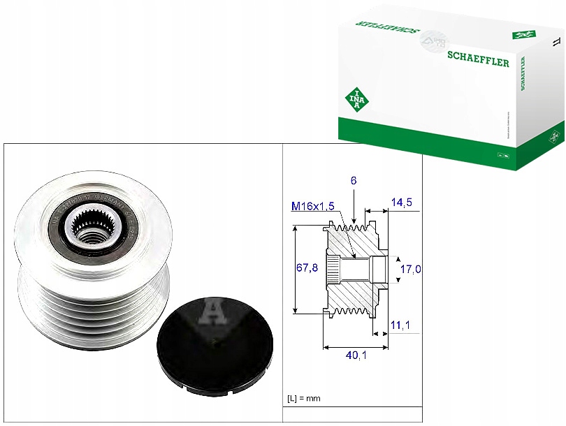 INA535 0052 10 Pásové Kolo Alternátoru Vw Asistent řidiče #33
