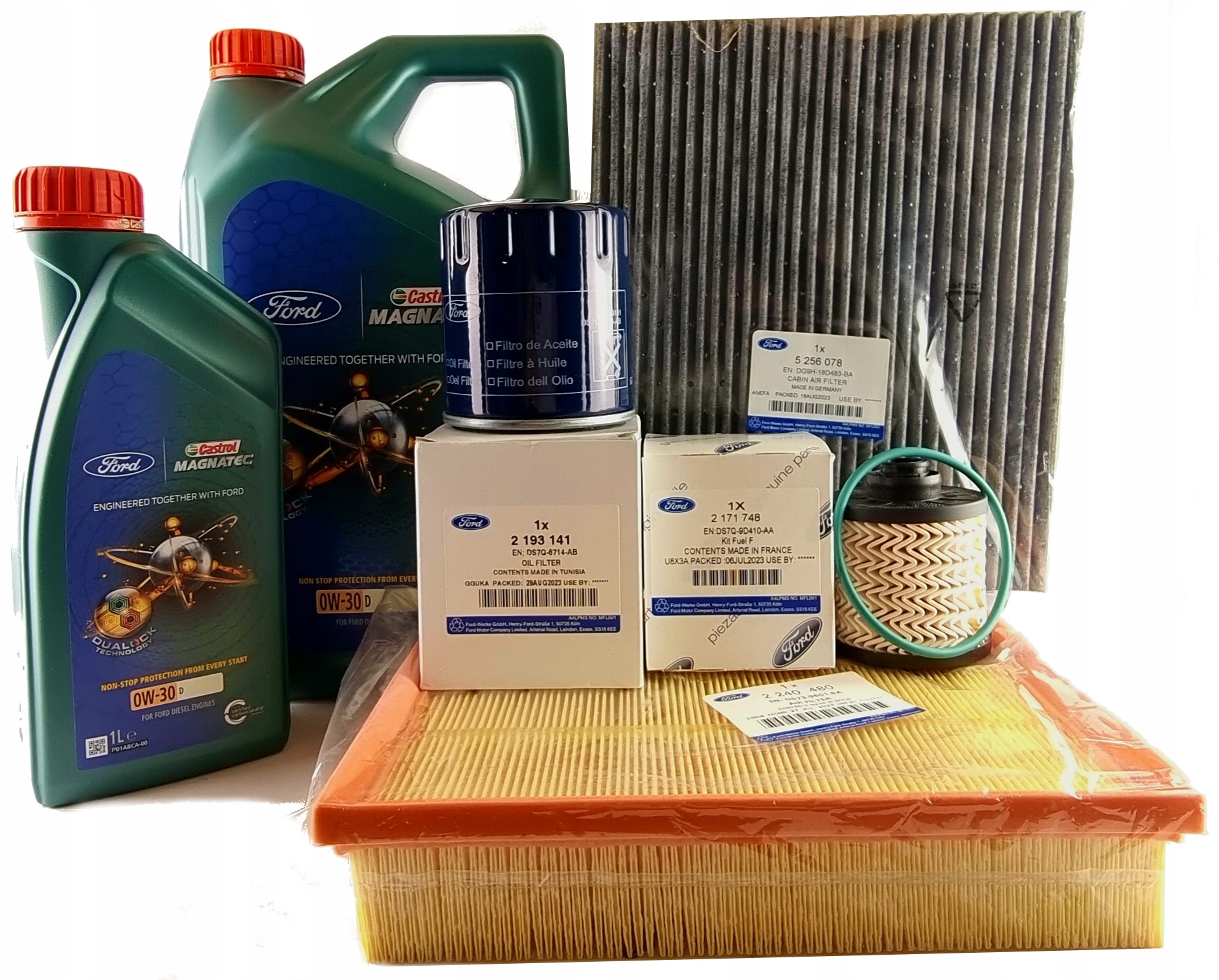 Sada Originálních Filtrů Castrol 0w30 Mondeo MK5 2,0L Duratorq 180 Hp