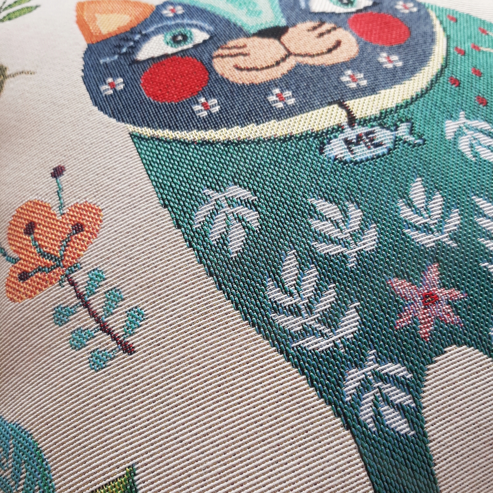 POSZEWKA DEKORACYJNA JASIEK 45x45 cm KOT ETNO 1034 Stan opakowania oryginalne