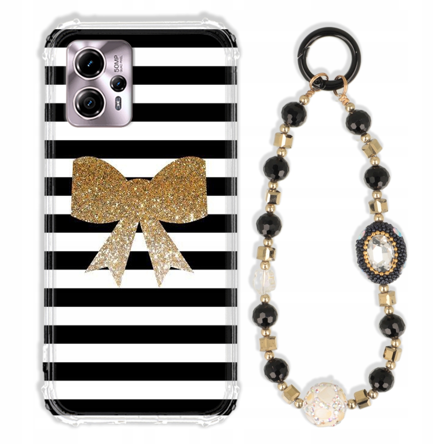 Pouzdro Pro Motorola G53 Case Antishock Zirkony Černo Zlaté|odolné|silné