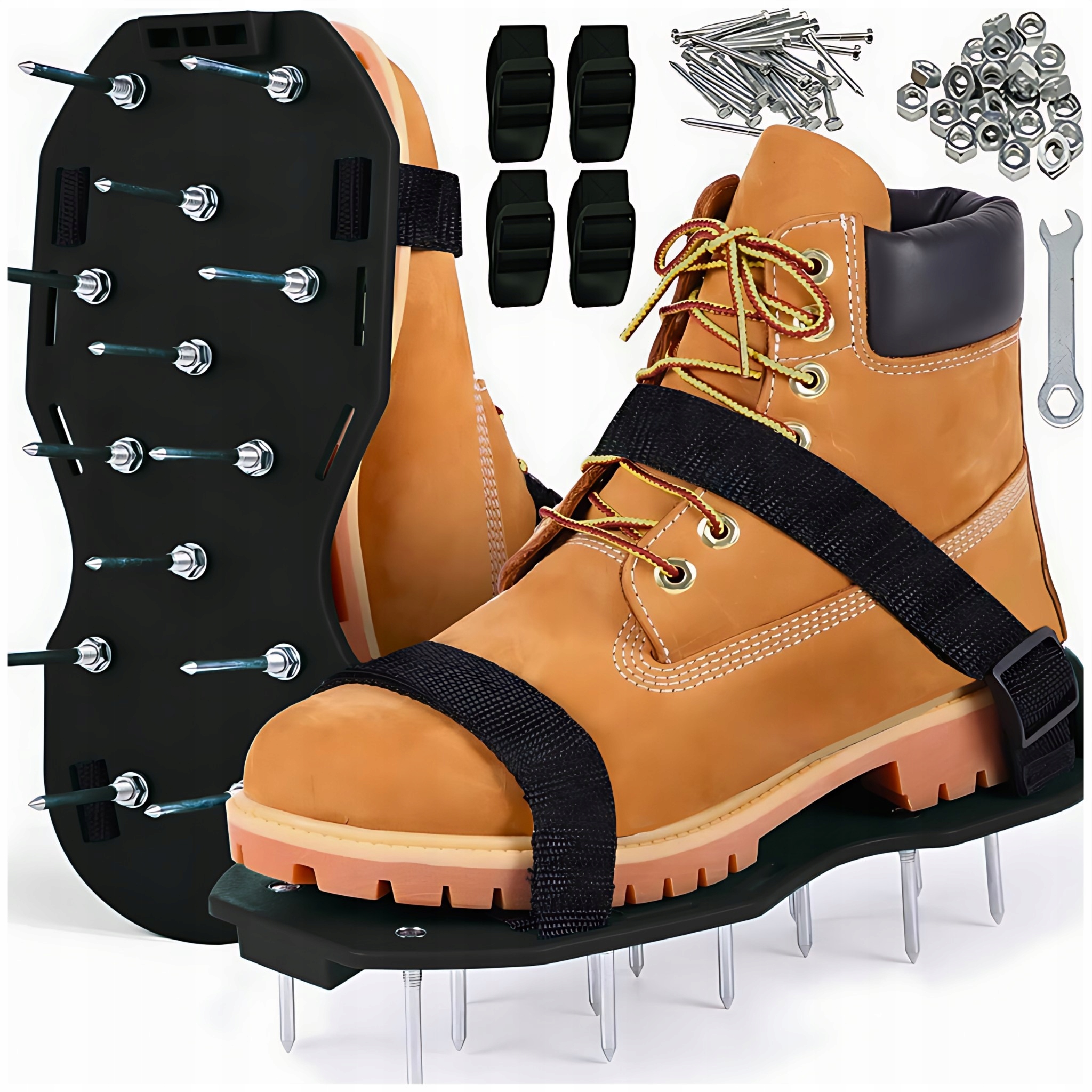 AERATOR OGRODOWY NAKŁADKI NA BUTY Z KOLCAMI DO NAPOWIETRZANIA AREATOR TRAWY