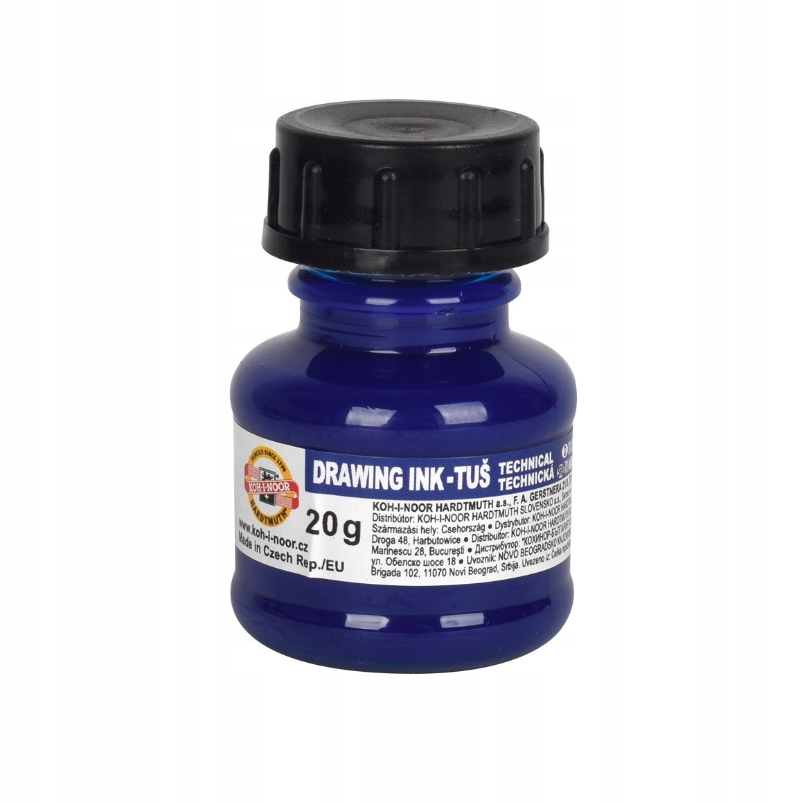Tusz kreślarski - Koh-I-Noor - niebieski, 20 g