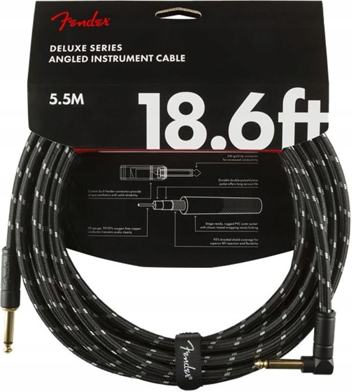 Kytarový kabel Fender deluxe Instrumentální kabel 5,5 mb