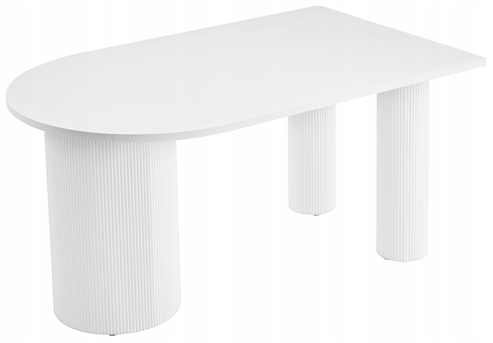 Jídelní stůl Dicalize 150 x 90 cm, bílé lamely