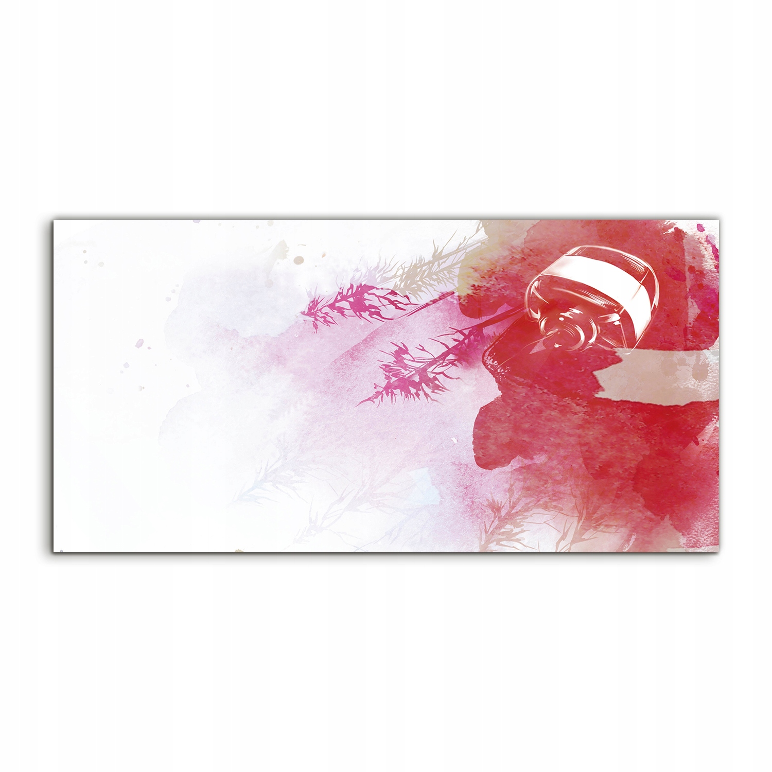 Fotoobraz 100x50 s grafikou Les Atrament Akvarely