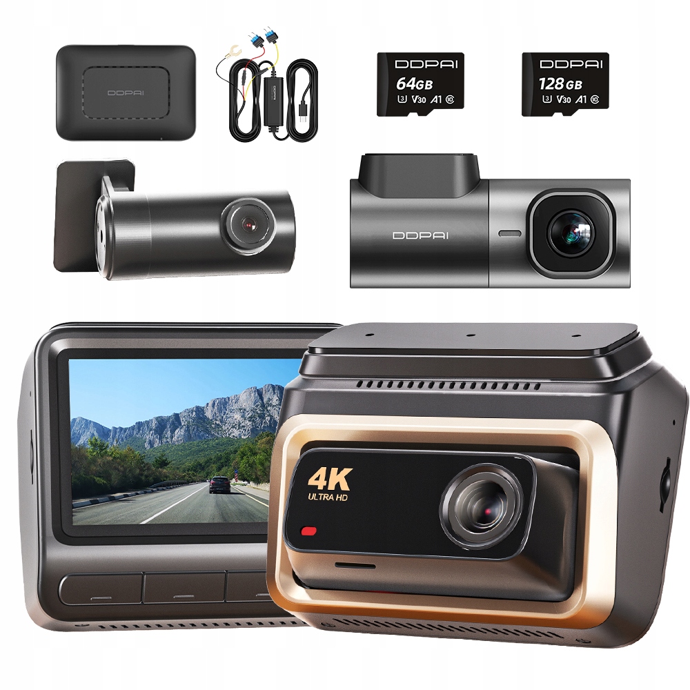 Kamera Ddpai Videorekordér Z60 Pro 4K MINI2X Zadní Modul 4G Sada