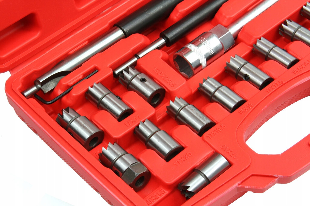 FREZY DO CZYSZCZENIA GNIAZD WTRYSKIWACZY - FREZ WTRYSKÓW 17el ZESTAW FREZÓW EAN (GTIN) 5907589366129