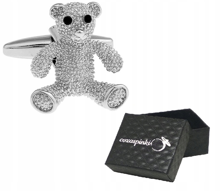 

Spinki do mankietów koszuli Srebrny Miś Ted