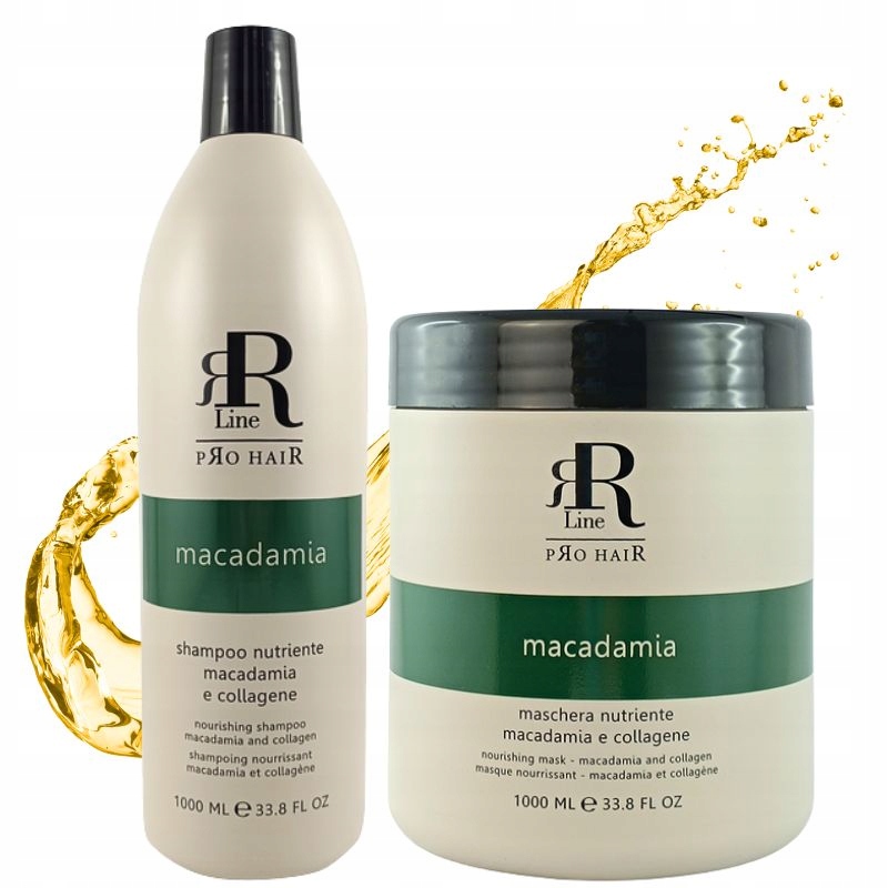 Rr Line Macadamia Šampon Vyživující Hydratační maska na vlasy 2x1000 ml