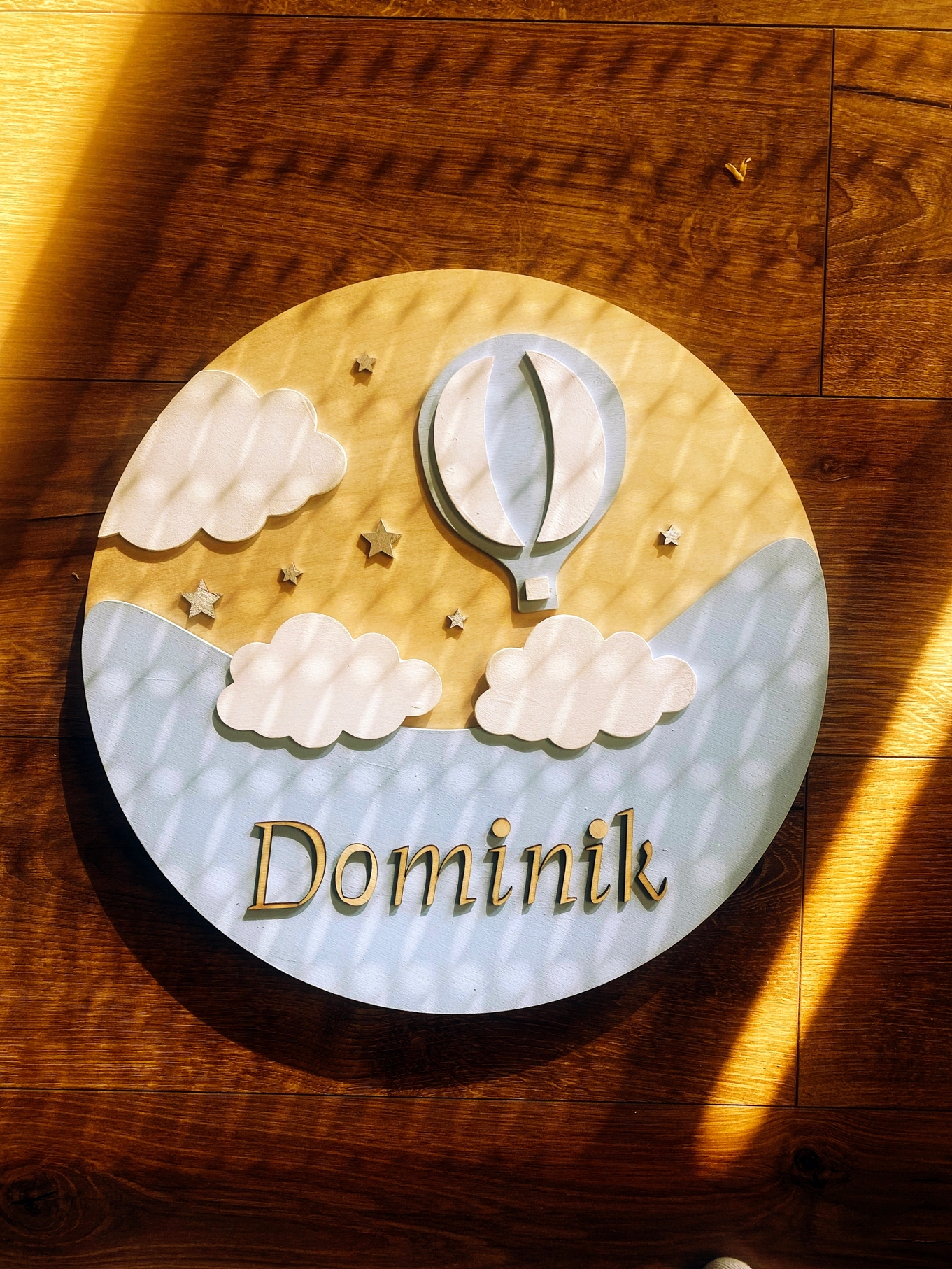 Lampka nocna BALON duża LED prezent dziecko imię Płeć chłopcy