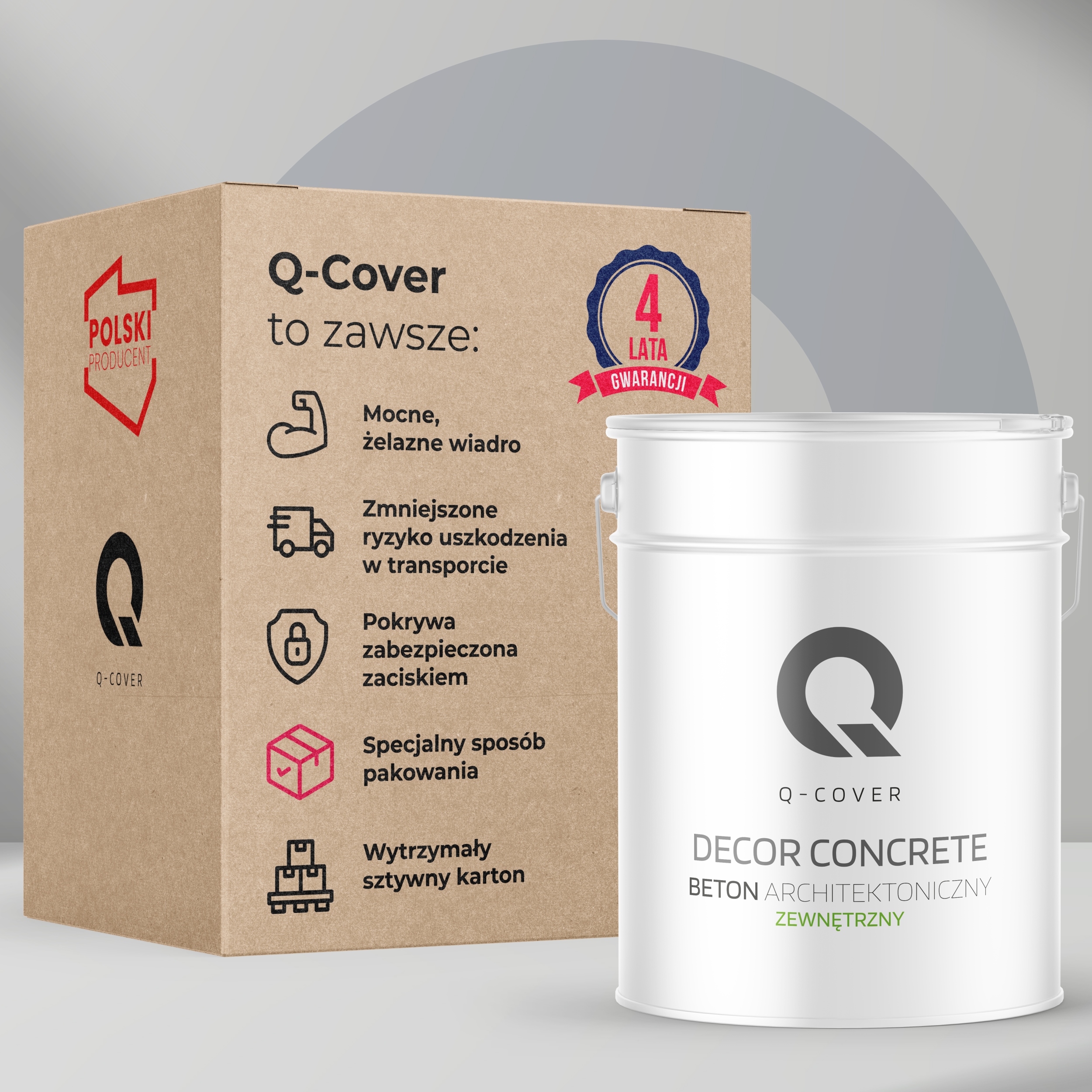 BETON ARCHITEKTONICZNY ZEWNĘTRZNY ZESTAW BIAŁY F101 KOMPLET NA 10m2 Marka Q-COVER