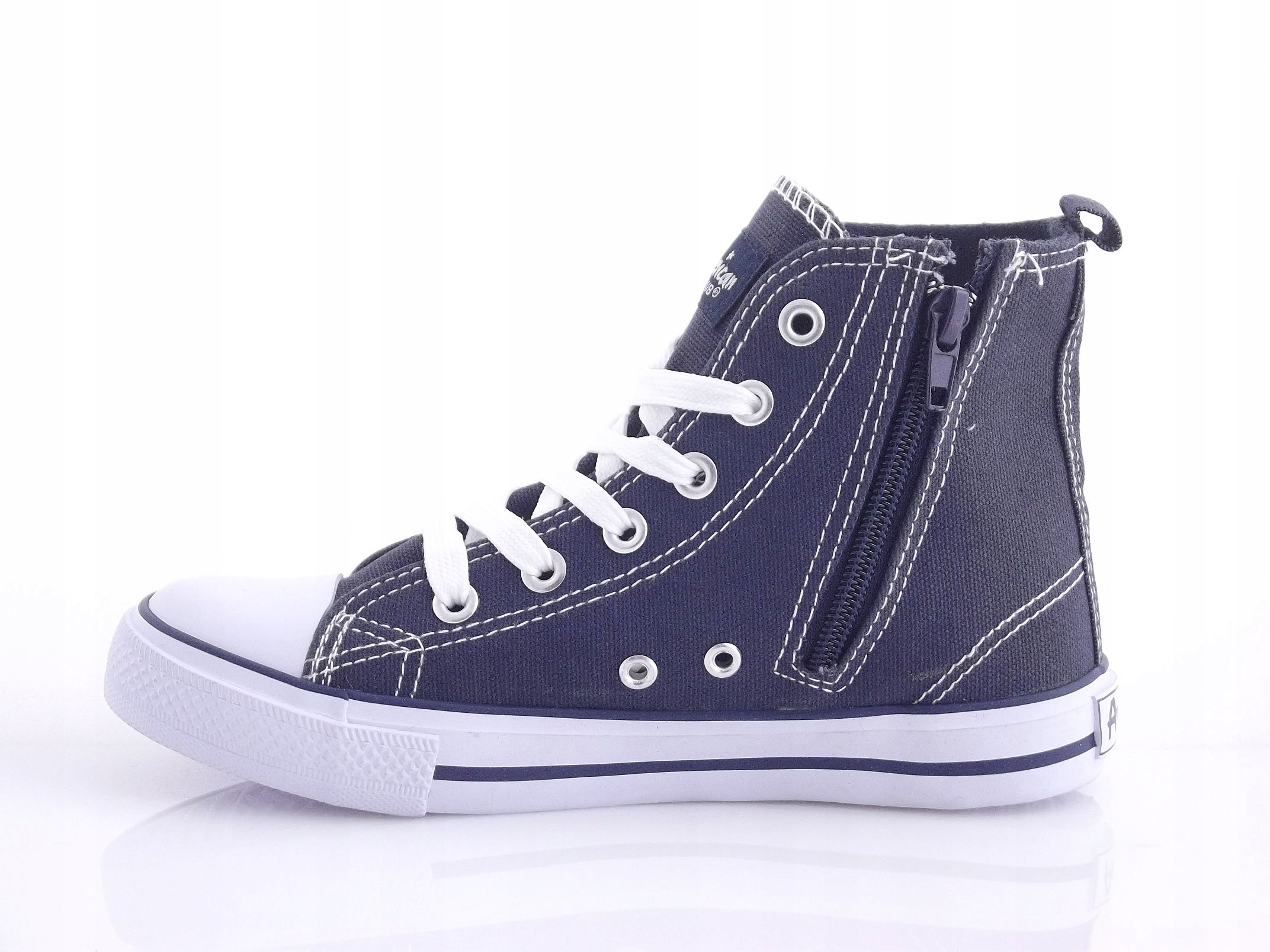 

Trampki dziecięce wysokie American Club navy r.32