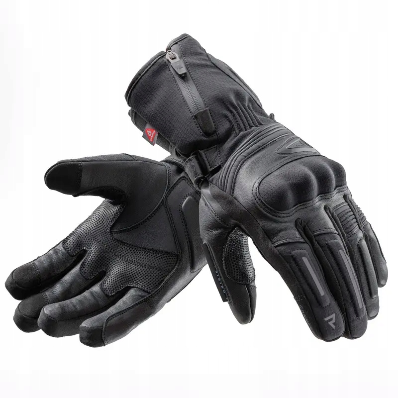Teplé motocyklové rukavice Rebelhorn Summit Winter Wp Black 4XL