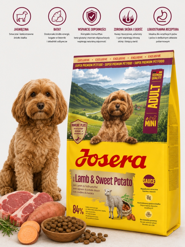 Josera Pies Ras Małych Lamb&sweet Potato 10KG (mini Adult)