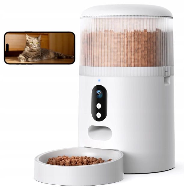 Automat do karmienia z tworzywa sztucznego Faroro biały 4 l