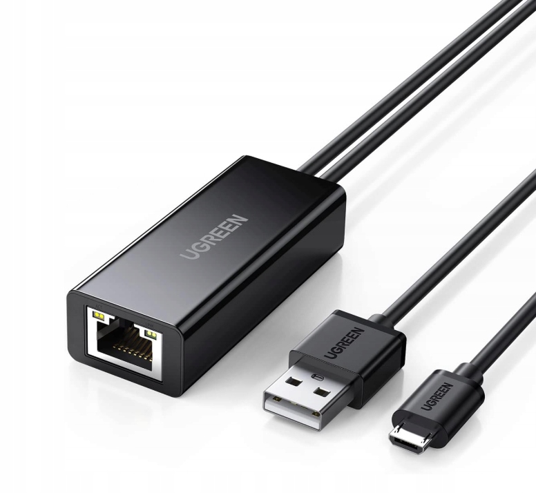 UGREEN 30985 Adapter Sieciowy Micro USB-RJ45 Do TV Stick i Chromecast