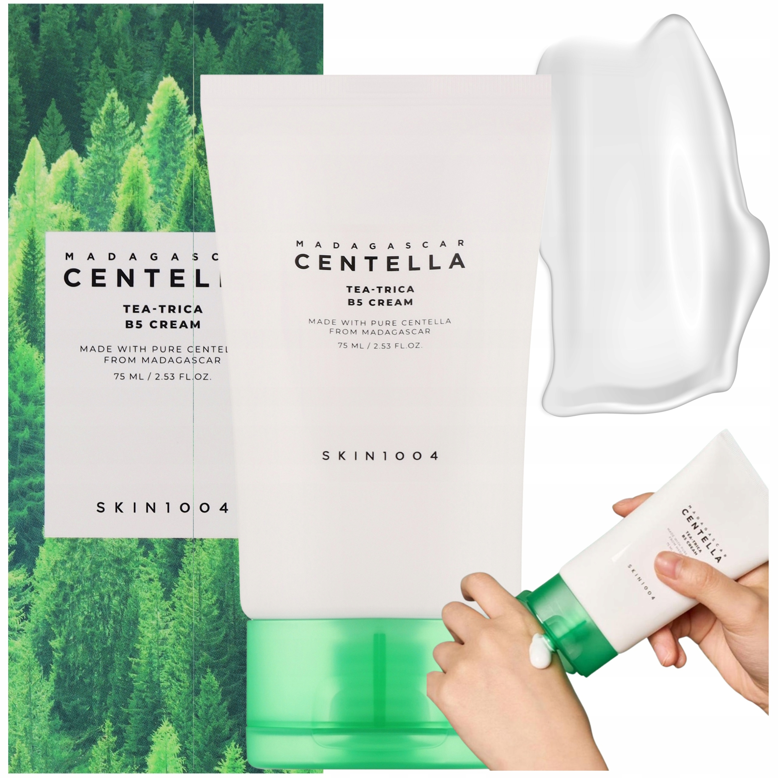 SKIN1004 Madagascar Centella Tea-Trica B5 Krém na obličej s panthenolem 75 Ml