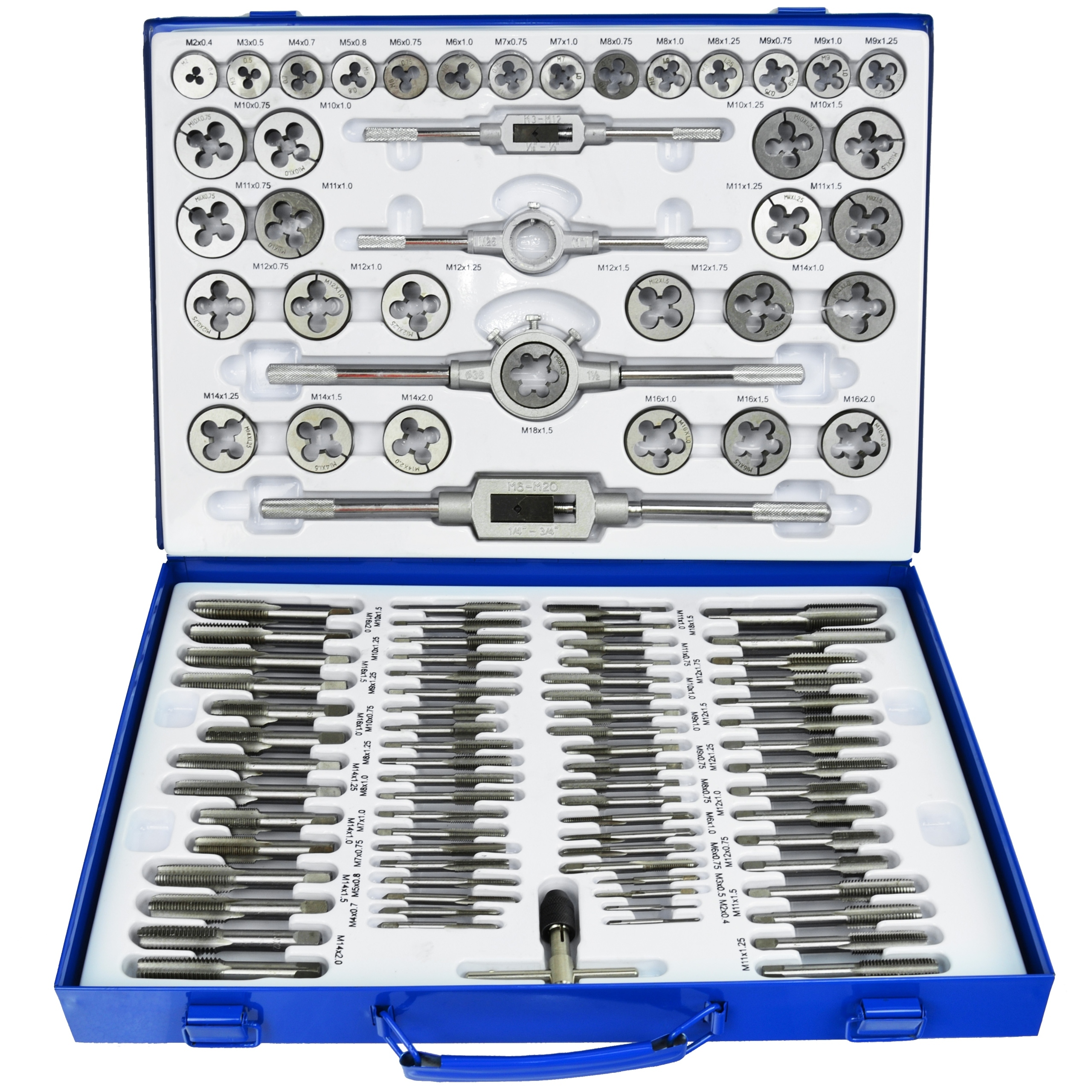 Gwintowniki I Narzynki M2-M18 Zestaw 110 el. Do Gwintów Metrycznych