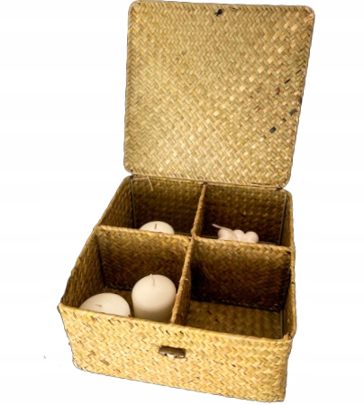 

Organizer Pleciony Przegródki Boho Trawa Morska 4