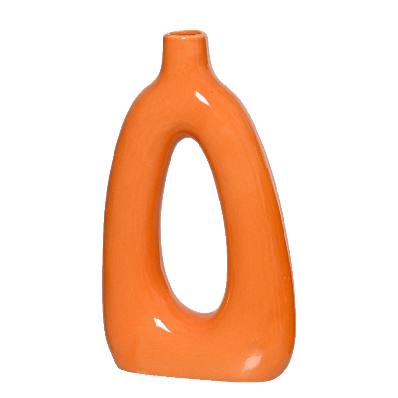 Porcelánová váza oranžová 32 cm