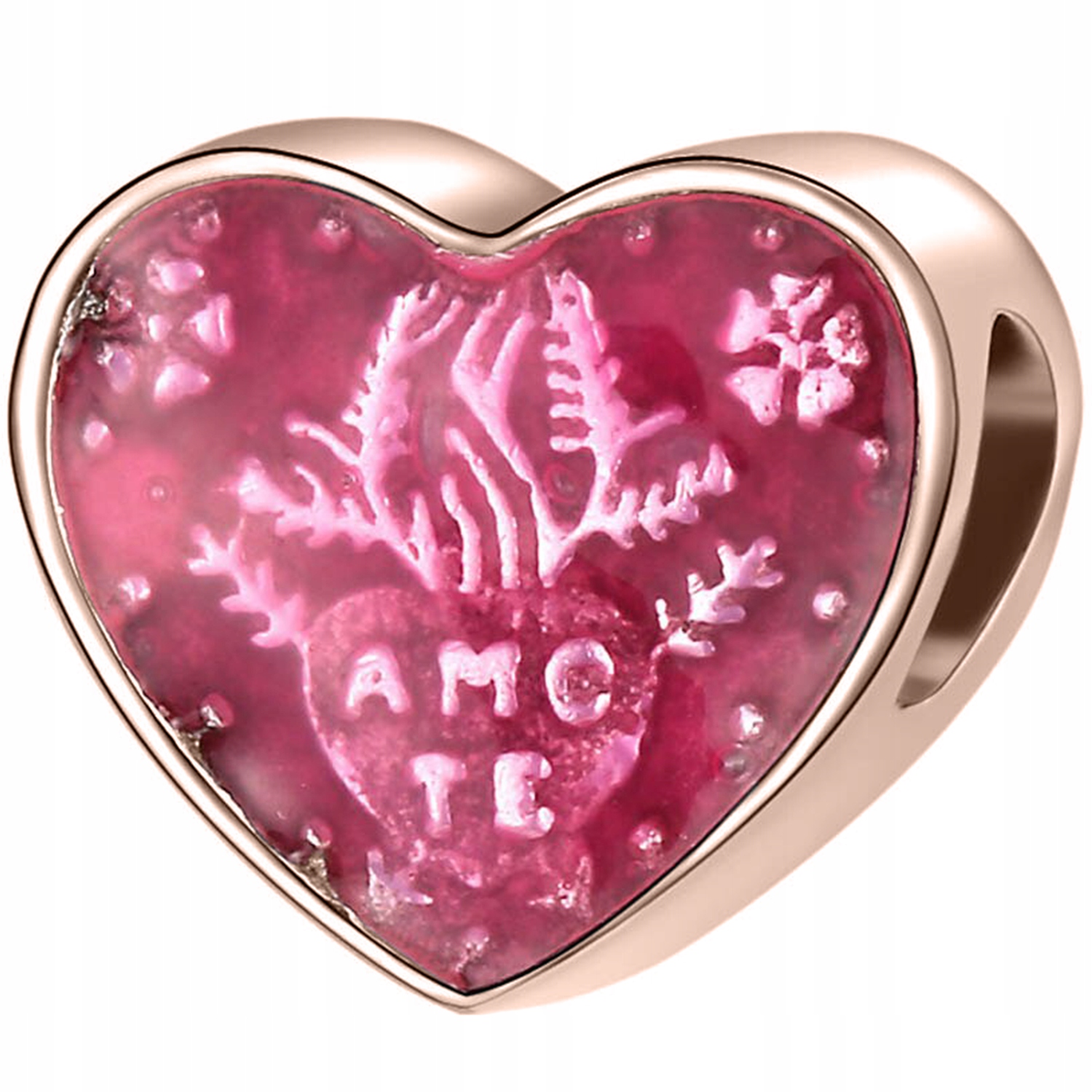 Charms Pozlacené srdce Amote se srdíčkem Love Amote Stříbro 925